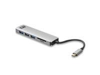 Hub ACT USB-C 3.0, 3x USB-A cardreader PD p-through