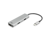 Een Adapter ACT USB-C 4K multiport voor 2 HDMI monitoren koop je bij The Cartridge Company