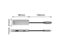 Een Adapter ACT USB-C 4K multiport voor 2 HDMI monitoren koop je bij The Cartridge Company