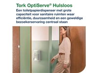 Toiletpapierdispenser Tork T7 Elevation OptiServe Coreless verticaal duo wit 558040