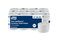 Een Toiletpapier Tork T7 Universal OptiServe Coreless 1-laags 144m wit 472620 koop je bij Omnia 4 Office