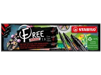 Een Acrylmarker STABILO Free Acrylic Mixed Tip set à 3 breedtes zwart koop je bij Unimark Office B.V.