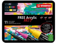 Een Acrylmarker STABILO Free Acrylic Starter Kit assorti 11 stuks koop je bij Unimark Office B.V.