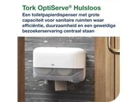 Een Toiletpapier Tork T7 Advanced Optiserve Coreless 2-laags 94m naturel 472640 koop je bij Holzem Kantoorefficiency