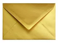 Een Envelop Papicolor C6 114x162mm metallic goud koop je bij Totaal Kantoor Goeree