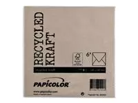Een Envelop Papicolor 140x140mm kraft bruin koop je bij EconOffice