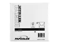Envelop Papicolor 140x140mm metallic parelwit