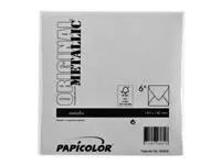 Een Envelop Papicolor 140x140mm metallic zilver koop je bij KantoorProfi België BV