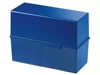 Een Kaartenbak Han breed A5 kunststof blauw koop je bij Van Leeuwen Boeken- en kantoorartikelen