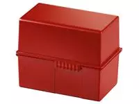 Een Kaartenbak Han breed A6 kunststof rood koop je bij Van Leeuwen Boeken- en kantoorartikelen