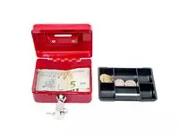 Een Coffret caisse MAUL avec fente tirelire 125x95x60mm rouge koop je bij QuickOffice BV