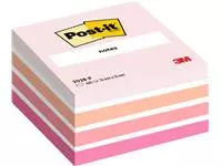 Een Memoblok 3M Post-it 2028 76x76mm kubus pastel roze koop je bij Van Leeuwen Boeken- en kantoorartikelen