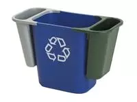 Een Papierbak Rubbermaid recycling medium 26L blauw koop je bij Van Leeuwen Boeken- en kantoorartikelen