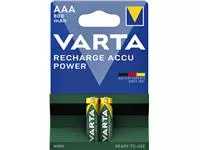 Een Batterij oplaadbaar Varta 2xAAA 800mAh ready2use koop je bij KantoorProfi België BV