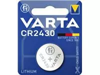 Een Batterij Varta knoopcel CR2430 lithium blister à 1stuk koop je bij Totaal Kantoor Goeree
