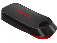 Een USB-stick 2.0 Sandisk Cruzer Snap 128GB koop je bij Totaal Kantoor Goeree