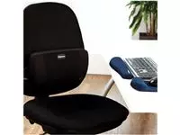 Een Muismat met polssteun Fellowes Plush Touch blauw koop je bij Klik Office BV