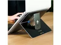 Een Ergonomische laptopstandaard R-Go Tools Riser attachable zwart koop je bij Totaal Kantoor Goeree