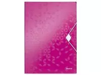 Een Elastomap Leitz WOW A4 3 kleppen PP roze koop je bij Goedkope Kantoorbenodigdheden