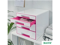 Een Ladenblok Leitz WOW 4 laden wit/roze koop je bij KantoorProfi België BV