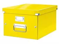 Een Opbergbox Leitz WOW Click & Store 281x200x370mm geel koop je bij KantoorProfi België BV