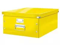 Een Opbergbox Leitz WOW Click & Store 369x200x482mm geel koop je bij KantoorProfi België BV