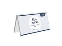 Een Tafelnaambord Europel V-standaard 150mmx70mm acryl koop je bij EconOffice