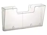 Een Folderhouder Europel 4x A4 wand liggend koppelbaar transparant koop je bij Kantoorvakhandel van der Heijde