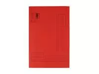 Een Vouwmap Quantore Folio ongelijke zijde 250gr rood koop je bij Goedkope Kantoorbenodigdheden