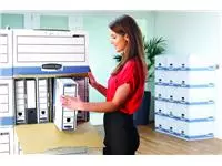 Een Archiefdoos Bankers Box System A4 150mm wit blauw koop je bij Totaal Kantoor Goeree