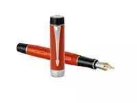 Een Vulpen Parker Duofold Classic Vintage big red lacquer 18k CT medium koop je bij Alles voor uw kantoor