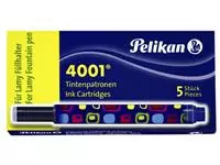 Een Inktpatroon Pelikan 4001 voor Lamy vulpen blauw doosje à 5 stuks koop je bij KantoorProfi België BV