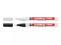 Een Viltstift Edding 780 lakmarker rond 0.8mm zwart koop je bij Kantoorvakhandel van der Heijde