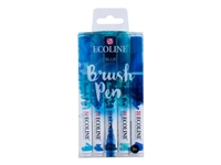 Brushpen Talens Ecoline set á 5 stuks blauw