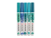 Een Brushpen Talens Ecoline set á 5 stuks groenblauw koop je bij KantoorProfi België BV