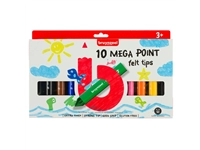 Een Viltstift Bruynzeel Kids Mega Point set à 10 kleuren koop je bij BUROPORT BV