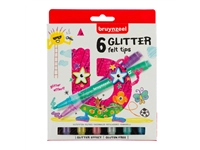 Een Viltstift Bruynzeel Kids Glitter set à 6 kleuren koop je bij BUROPORT BV