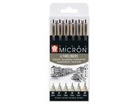 Een Fineliner Sakura pigma micron set 6stuks zwart koop je bij Omnia 4 Office