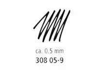 Een Fineliner Staedtler Pigment 308 zwart 0.5mm koop je bij Van Leeuwen Boeken- en kantoorartikelen