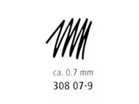 Een Fineliner Staedtler Pigment 308 zwart 0.7mm koop je bij Van Leeuwen Boeken- en kantoorartikelen