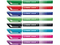 Een Fineliner STABILO Sensor 189/8 fijn assorti etui à 8 stuks koop je bij Tonerinktshop