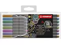 Een Viltstift STABILO Pen 68/8 medium metallic assorti etui à 8 stuks koop je bij The Cartridge Company