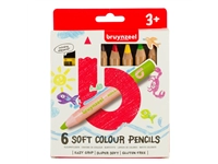 Een Kleurpotlood Bruynzeel Kids Soft set á 6 stuks assorti koop je bij MegaOffice