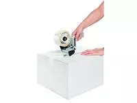 Een Verpakkingstape dispenser Quantore tbv rollen van 50mmx60m koop je bij Van Leeuwen Boeken- en kantoorartikelen