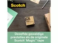 Plakbandhouder Scotch C38 recycled zwart + 3rol magic tape 900 19mmx33m