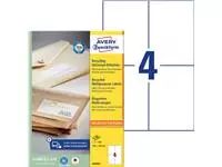 Een Etiket Avery Zweckform LR3483 105x148mm A6 recycled wit 400stuks koop je bij EconOffice