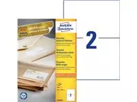Een Etiket Avery Zweckform LR3655 210x148mm A5 recycled wit 200stuks koop je bij EconOffice
