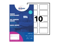 Een Naambadge etiket Avery L4785-20 80x50mm zk 200stuks koop je bij Ziffo Kantoorcentrum BV