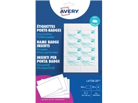 Badgekaart Avery L4728-20 60x90mm microperforatie 20 vel