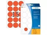 Een Etiket HERMA 2272 rond 32mm rood 480stuks koop je bij EconOffice